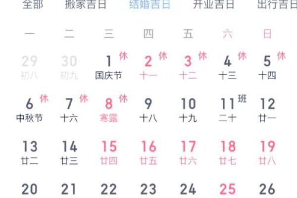 2025年的黄道吉日