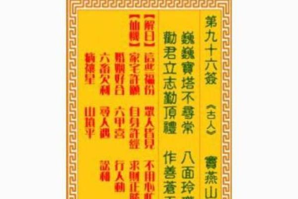 观音菩萨灵签第1灵签