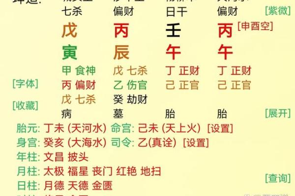八字五行测算免费查询,个人命盘详解