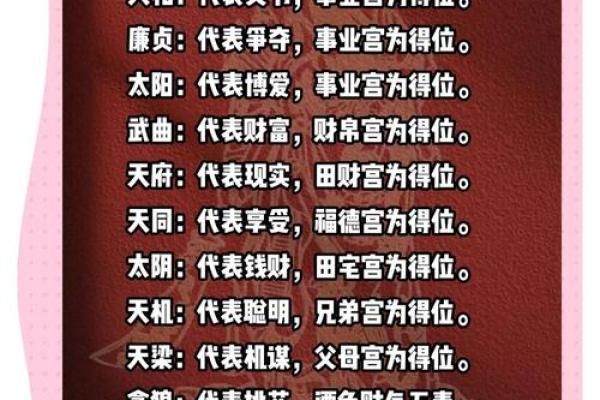 紫薇斗数的星曜属性