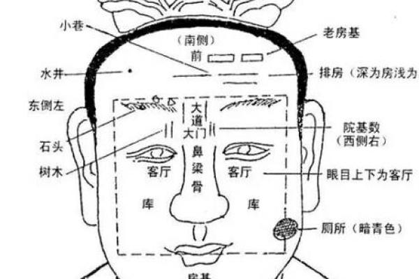 额头胎记算命图解